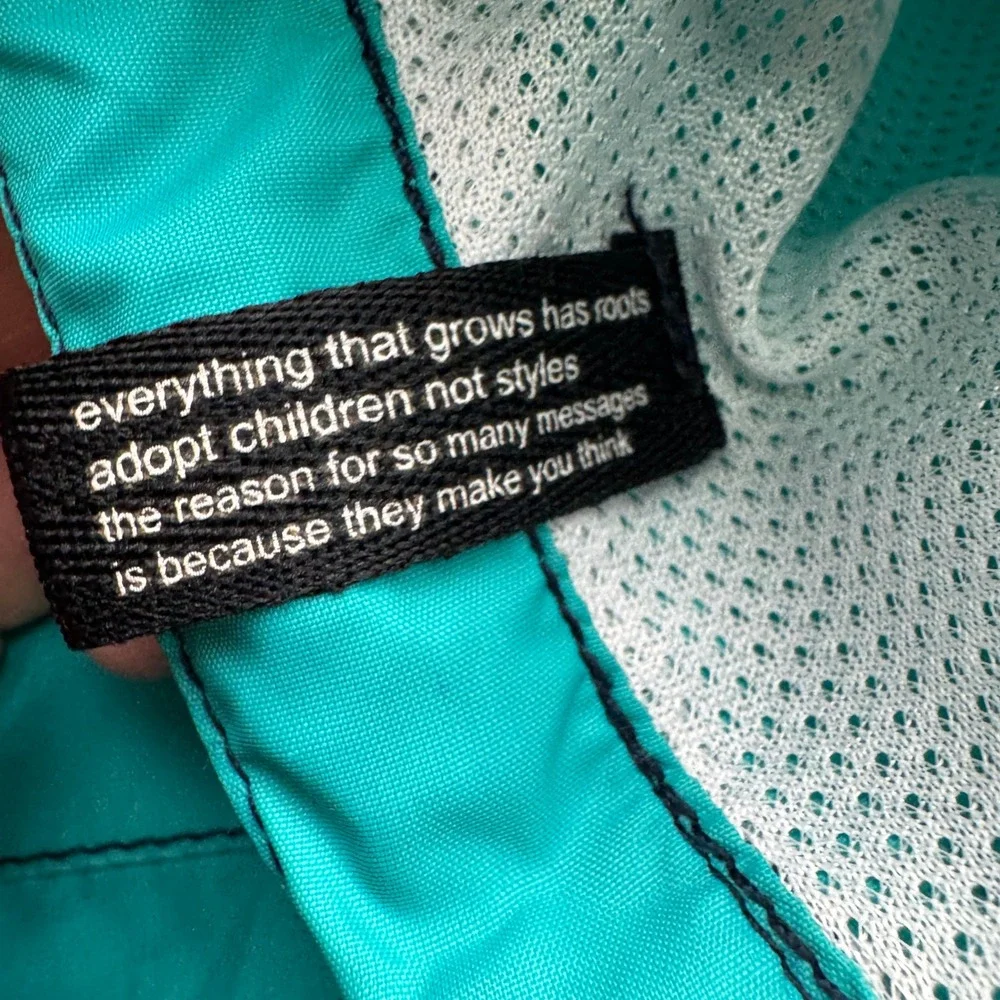 LRG Lifted Research Group Windbreaker Jacket Men XL Teal Navy Blue Outdoor